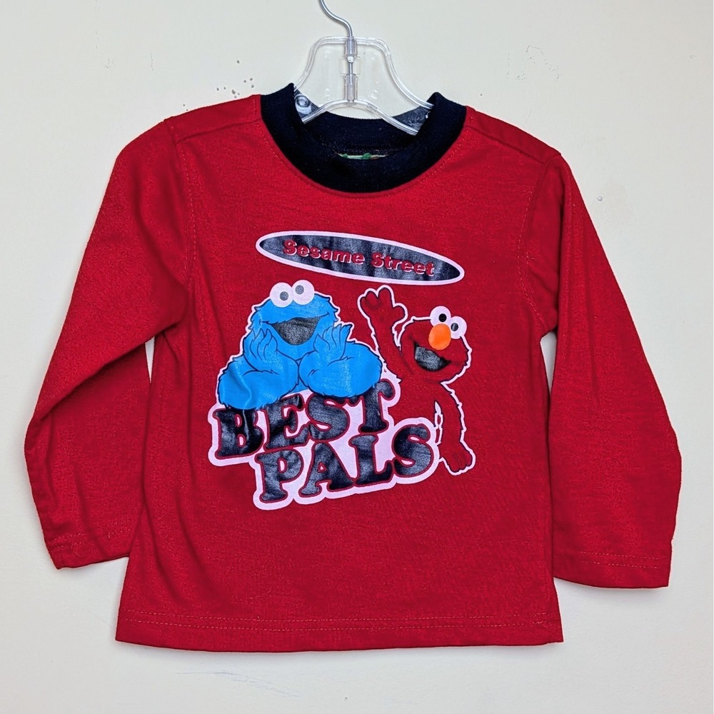 Vintage Sesame Street Cookie Elmo Beat Pals 2006 Long Sleeve‎ Toddler Shirt 2T